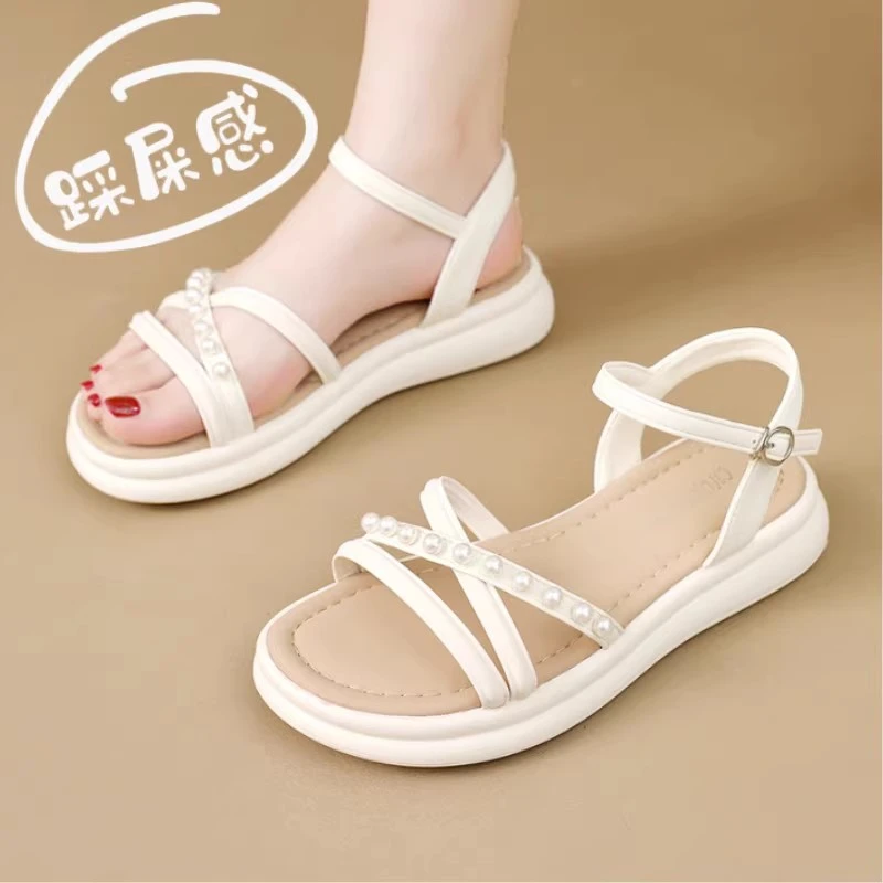 高级感仙女风凉鞋女款夏外穿2025新款时尚配裙子绝美轻奢沙滩凉拖