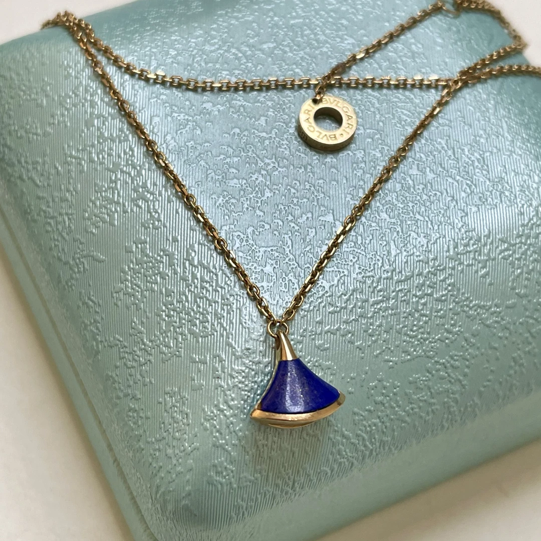 95新 BVLGARI/宝格丽 青金石小扇子18k金手链 2505451