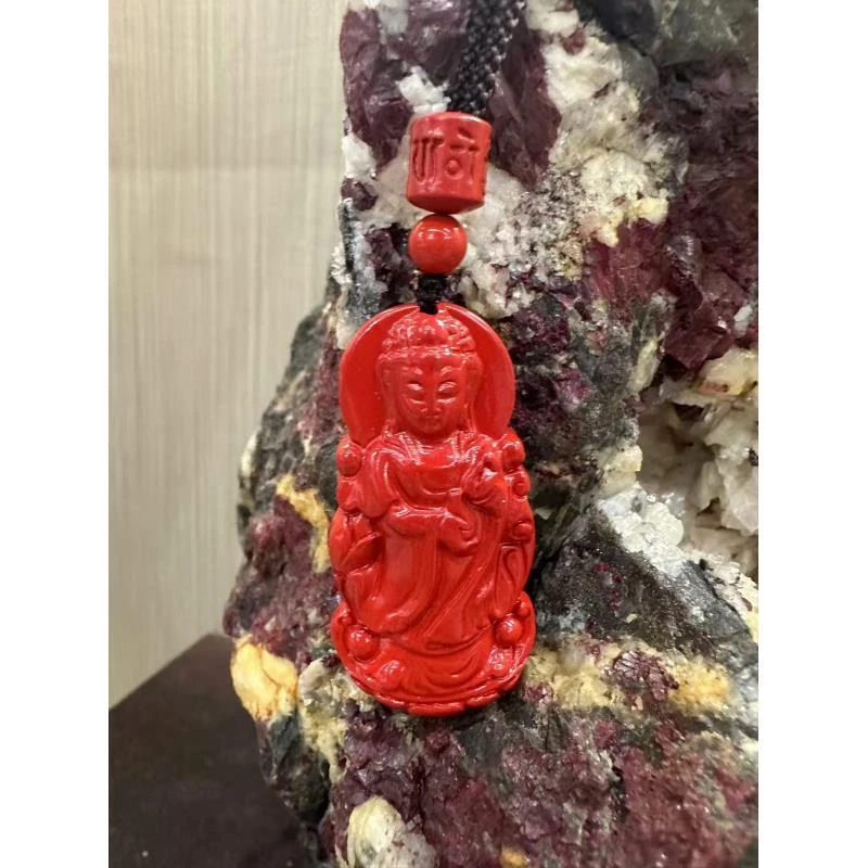 含辰砂工艺品红砂南海观音吊坠220款