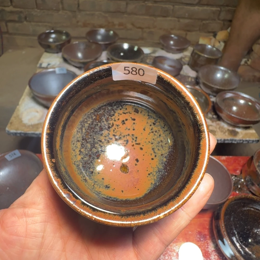 许***柴烧建盏茶盏茶杯580