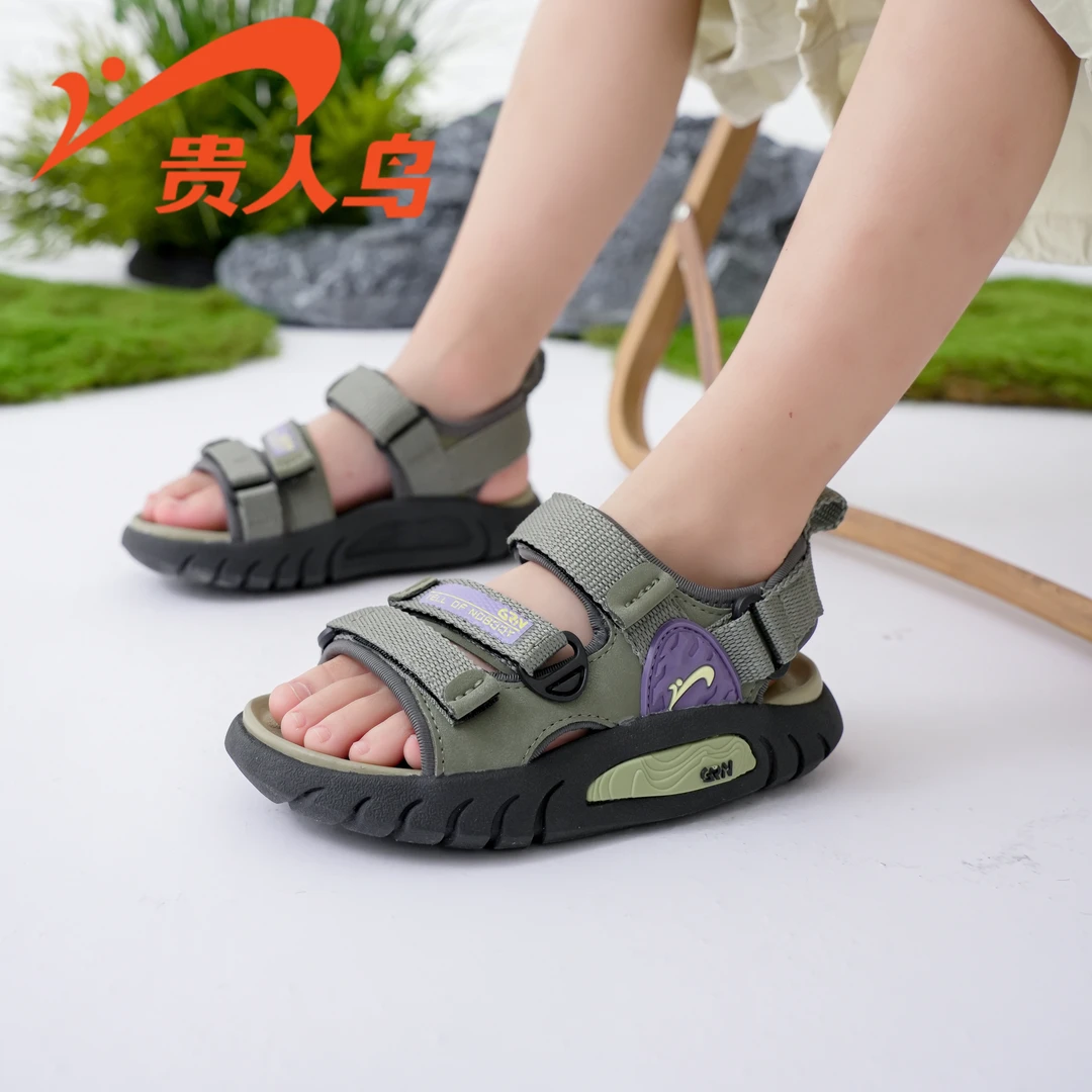 贵人鸟童鞋男女童沙滩鞋夏季缕空运动凉鞋GRN2F038L
