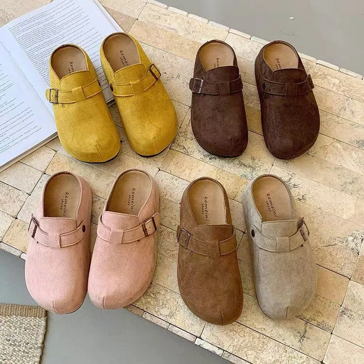 2025春夏厚底内增高百搭时尚外穿女勃肯半包拖韩版潮