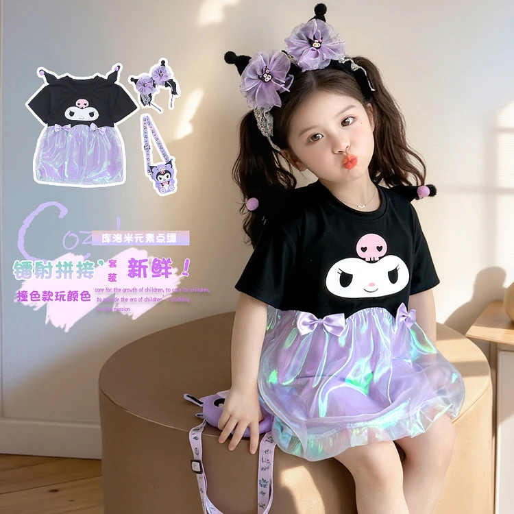 女童夏季连衣裙2025新款女宝宝库洛米公主裙小女孩裙子宝宝生日裙