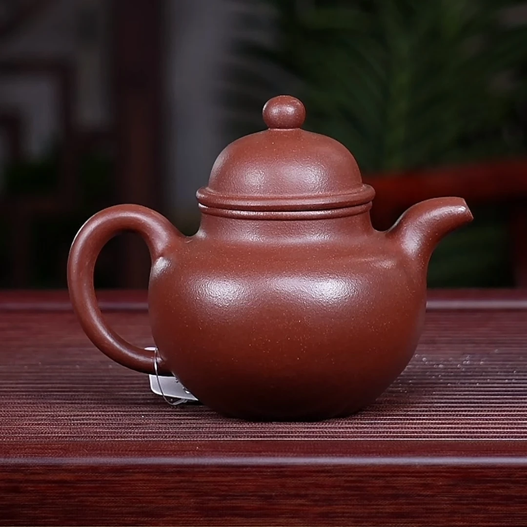 宜兴原矿紫砂   手工茶壶   底槽清  精雕细刻  掇球