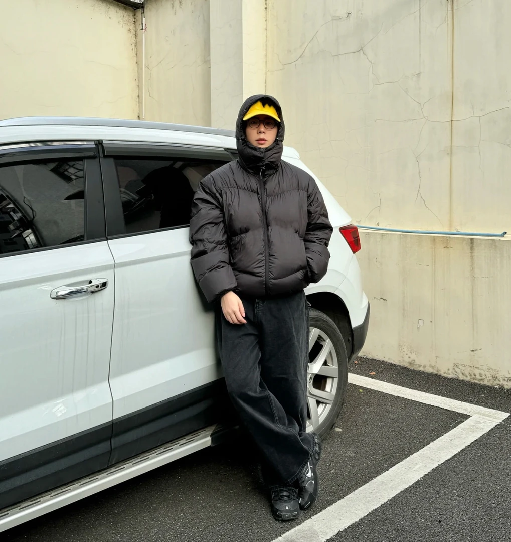 2523！某饱随便一家两三张！美式高街宽松休闲连帽嘎嘎棉服外套男