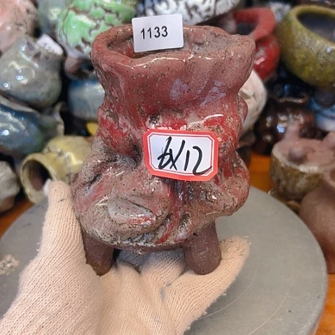 粗陶花盆手工花盆制作
