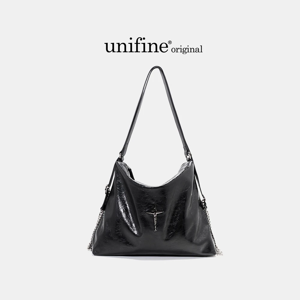 unifine新款头层牛皮大容量包包女休闲时尚双肩包