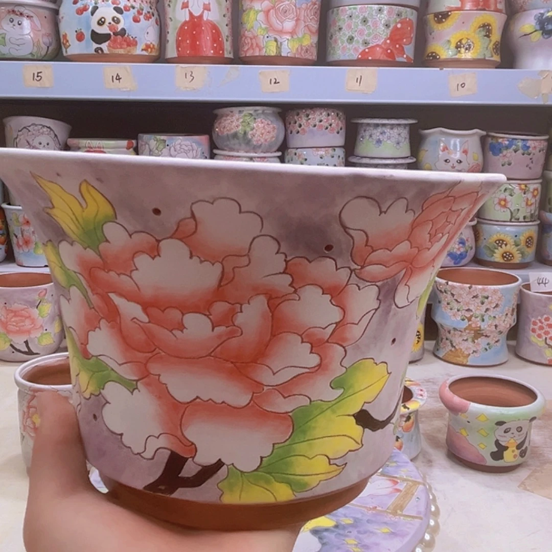 多肉花盆粗陶景德镇陶瓷18