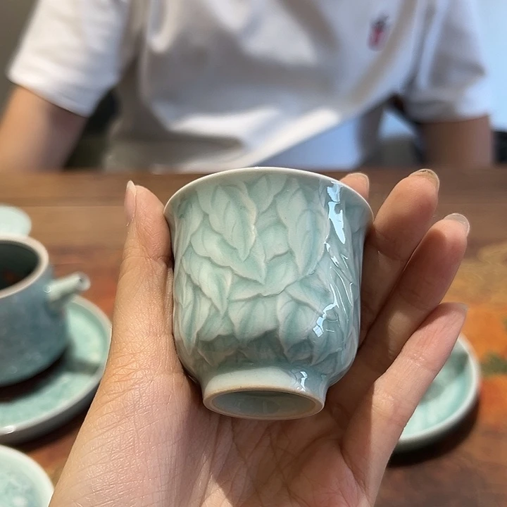 龙泉云间青瓷小米茶器