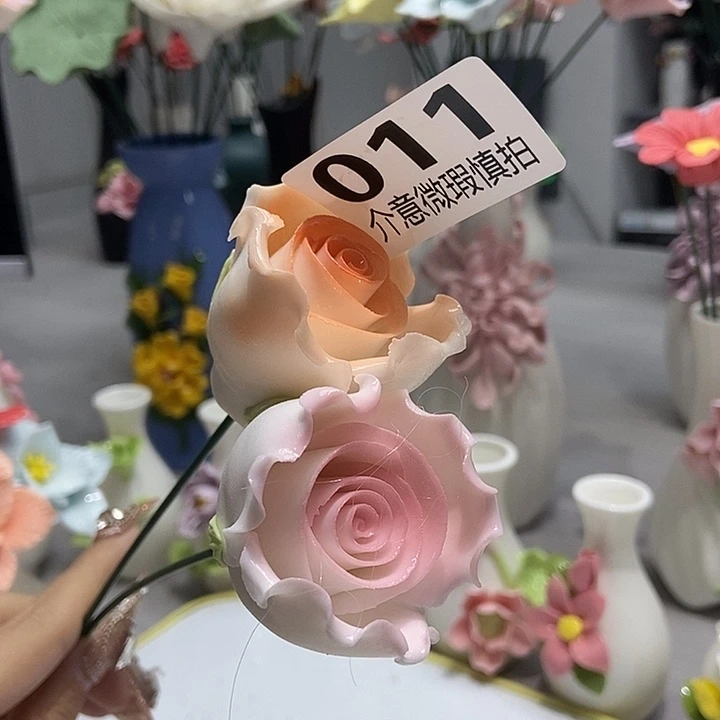陶瓷纯手工捏花设计