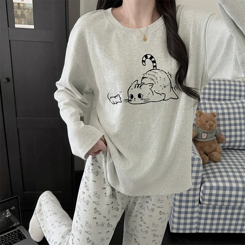 睡衣女款爆款2025新款春秋季长袖长裤抑菌秋季家居服套装韩版薄款