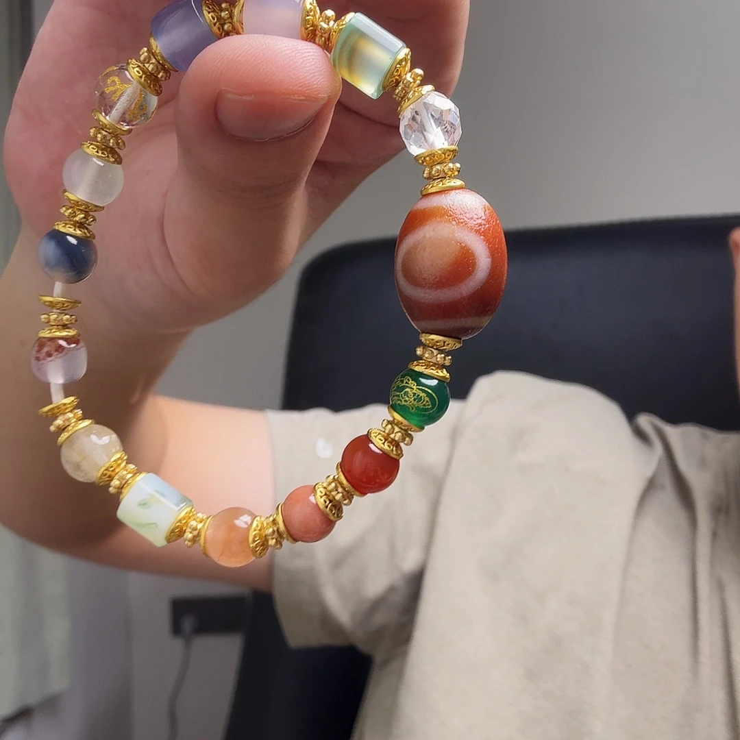 玛瑙/玉髓合金手链1030-3