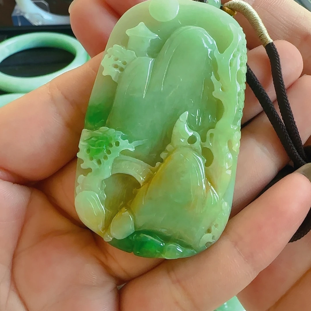 人***善翡翠未镶嵌手镯翡翠990