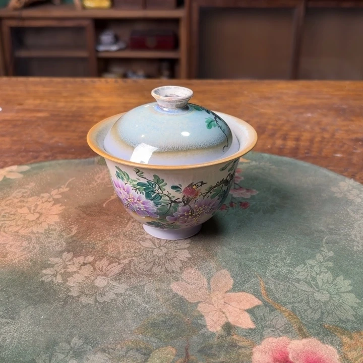 柴烧纯手工手绘陶瓷