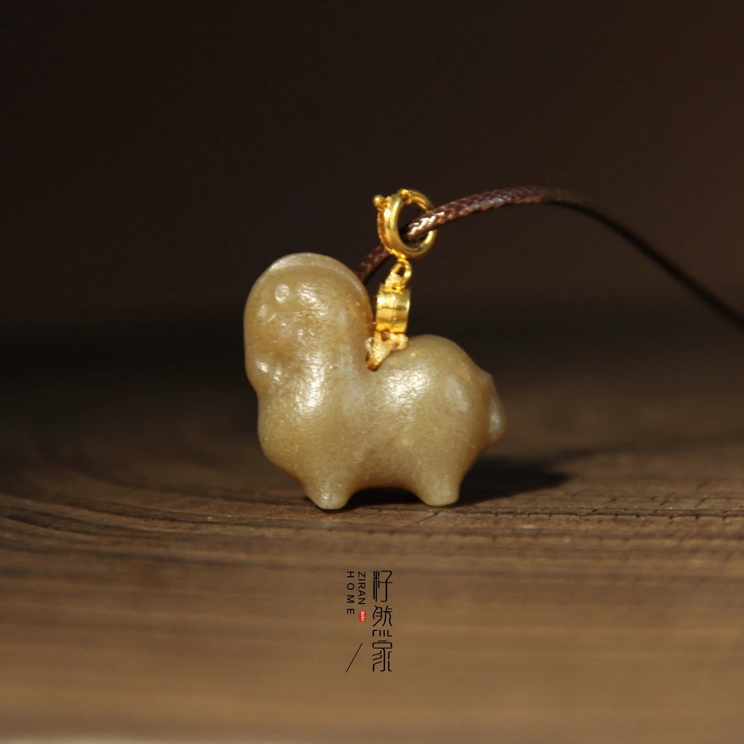 新疆和田玉且末糖复古唐马挂件手工仿古马上有钱项坠