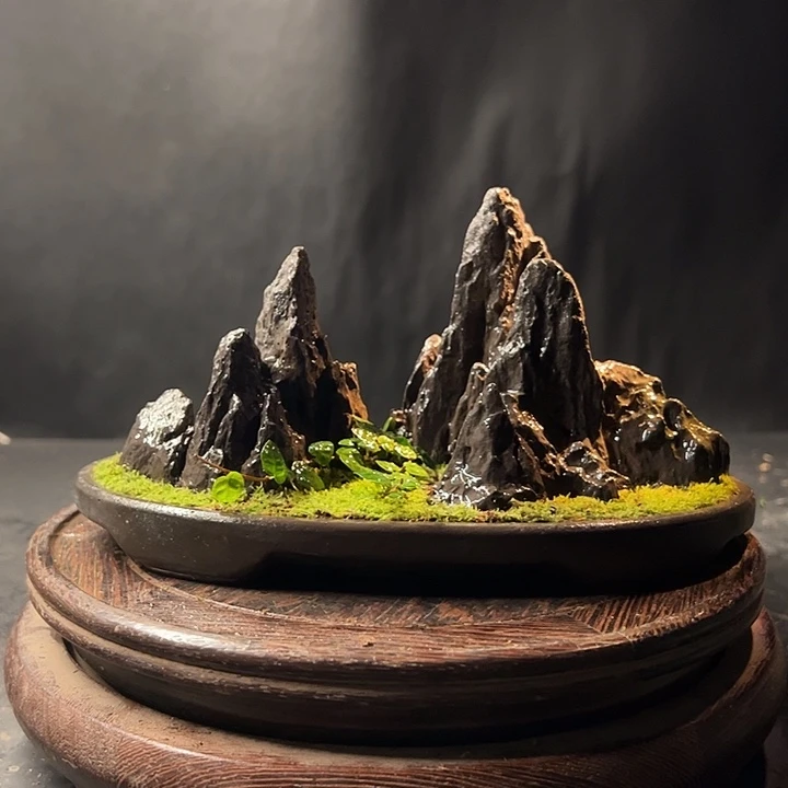 手工制作宋山石盆景009