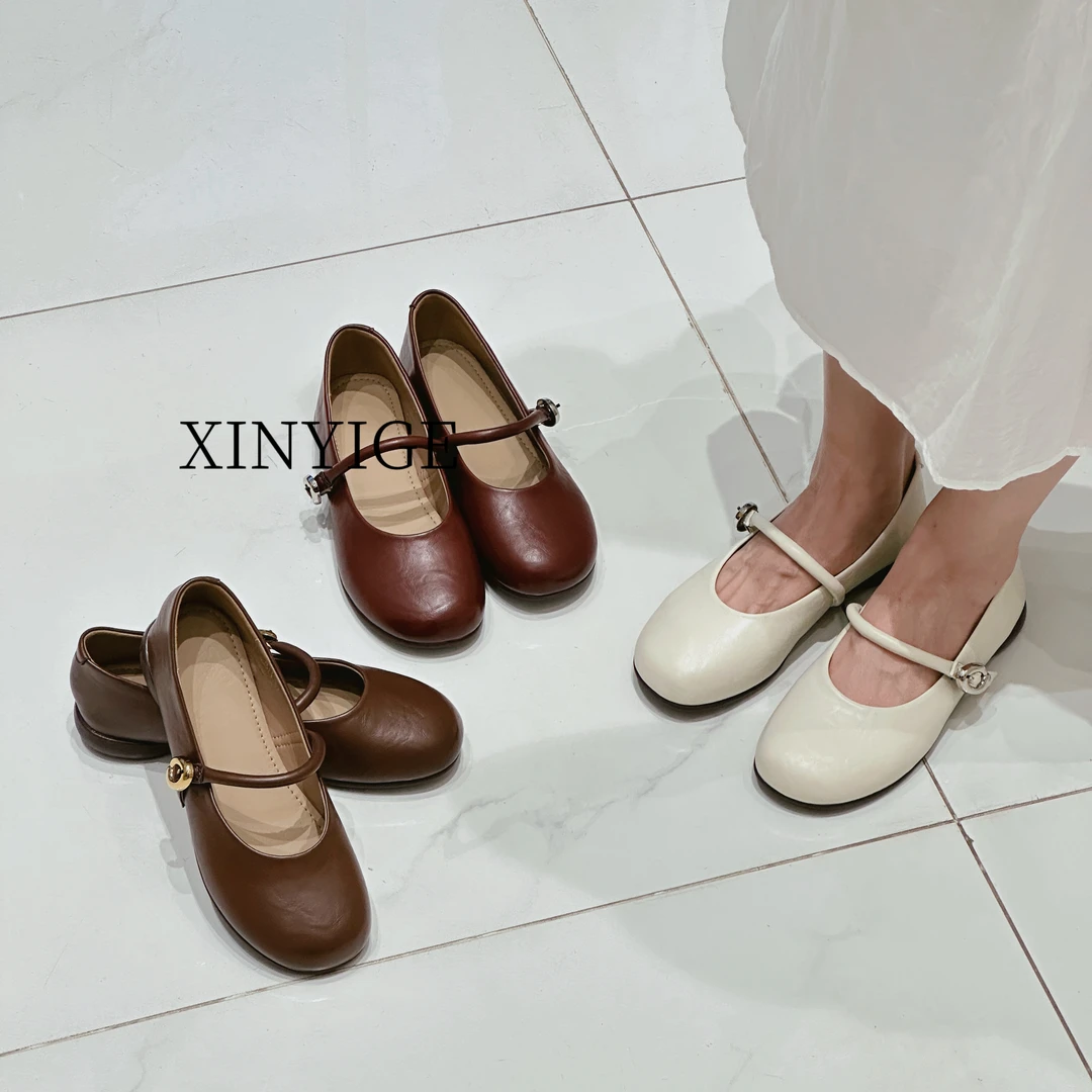 【心依阁铭品】韩版圆头平底单鞋软底防滑百搭简约款