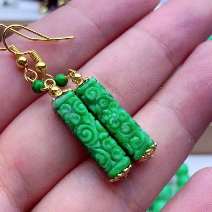 翡翠未镶嵌耳饰耳饰