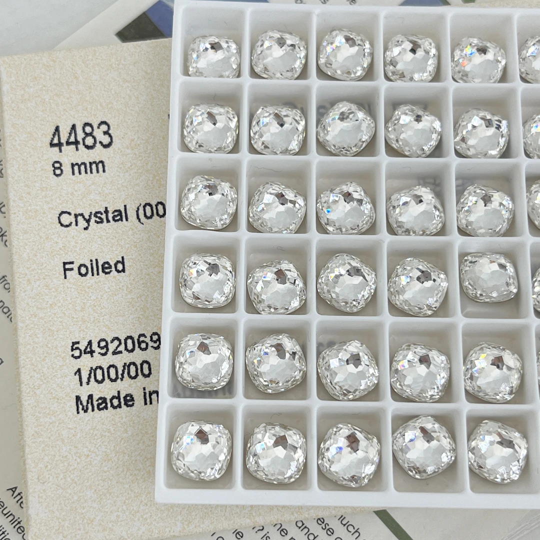 美甲饰品奥地利正品华子4483穹顶肥方8MM精工高品超闪1颗美甲钻饰