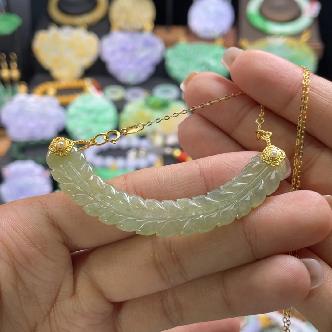 翡翠未镶嵌颈饰代编织