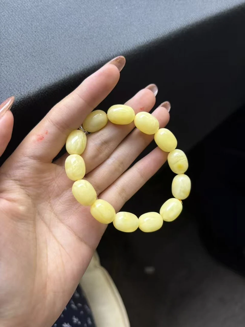 蜜蜡桶珠枣珠手串HS