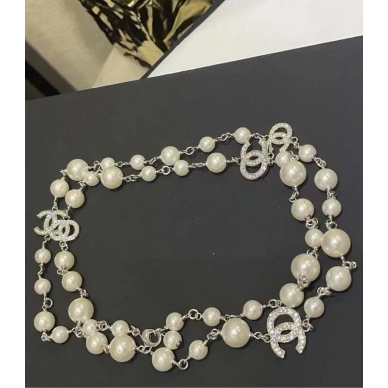 钛钢项链 项链时尚锁骨链爱心字母毛衣链女百搭