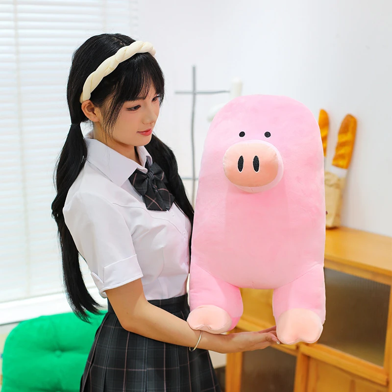 新款创意自嘲熊短鼻猪毛绒玩具呆萌可爱沙发睡觉抱枕公仔生日礼物