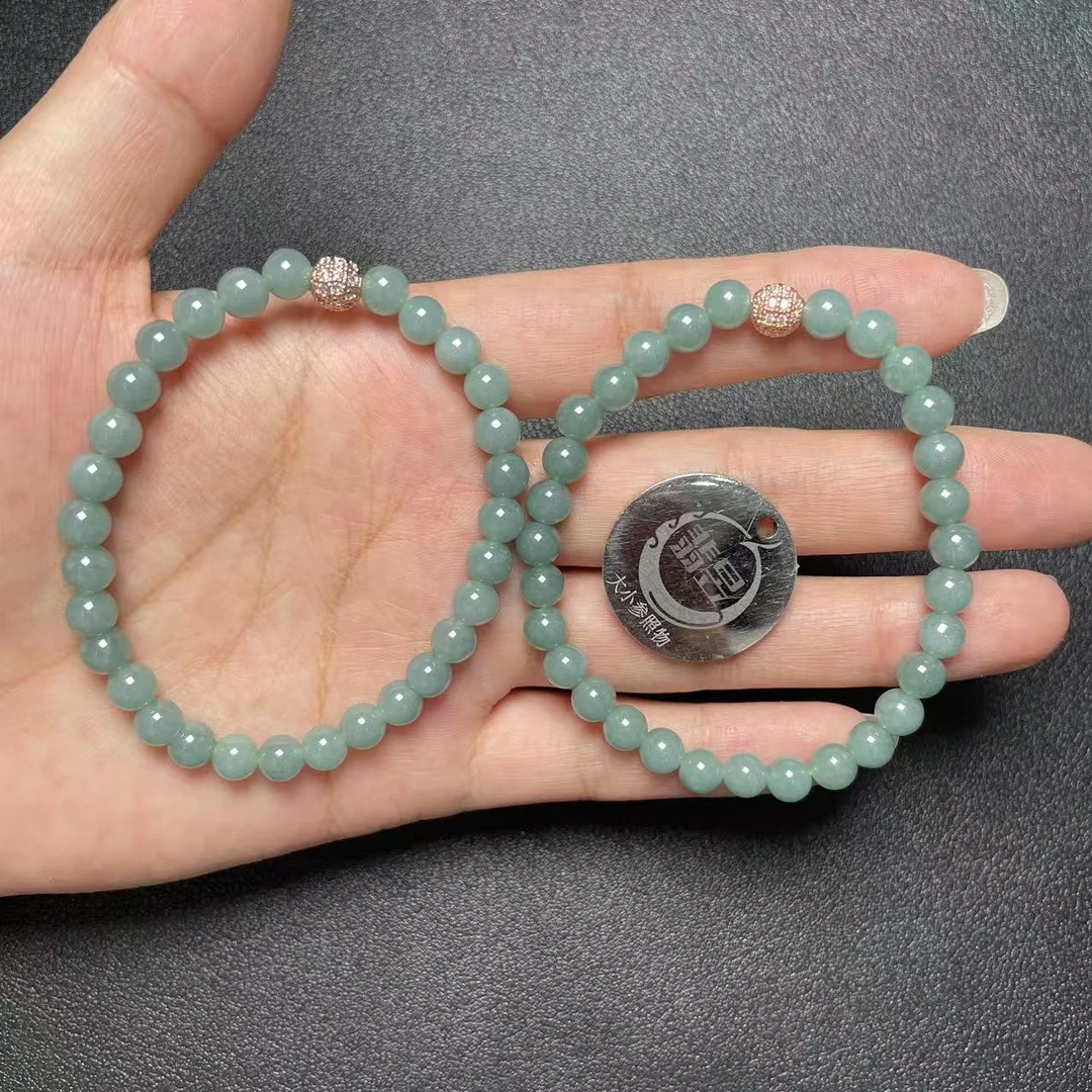 翡昱-N03-50736-天然A货翡翠手串/约5+/约30颗/-多样性发其一