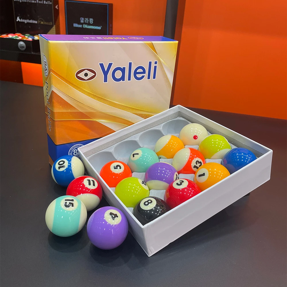 雅乐利8A独眼龙标准大号台球子中式黑八16彩桌球球子台球用品一套