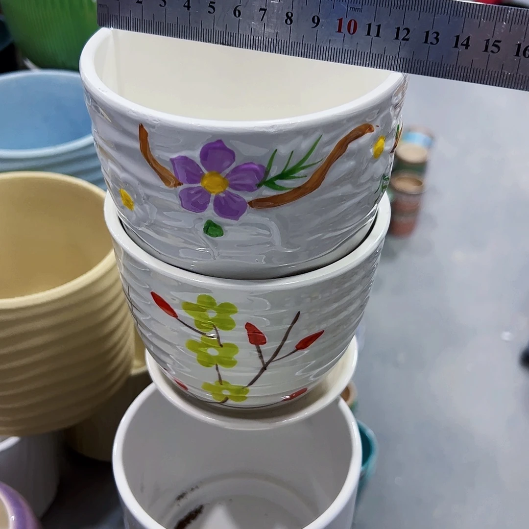 外贸尾单陶瓷花盆凑单10米包邮