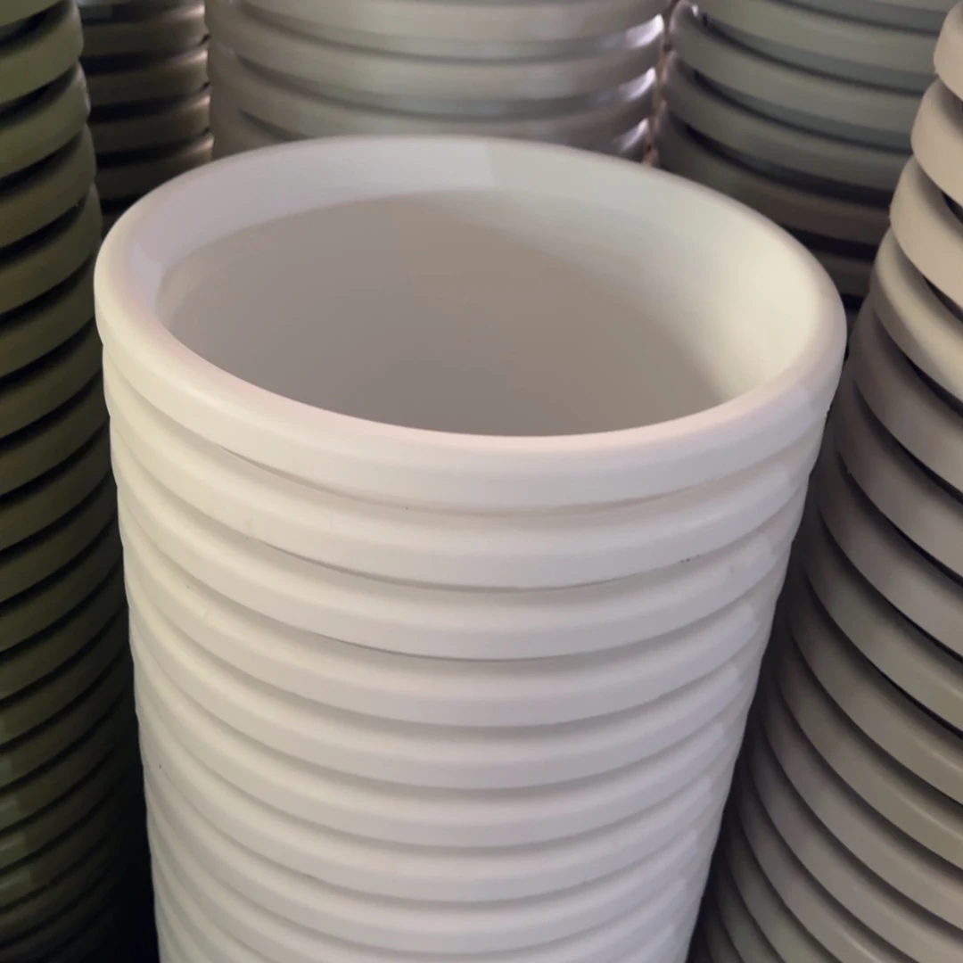 树脂四季盆7无拖纯白6