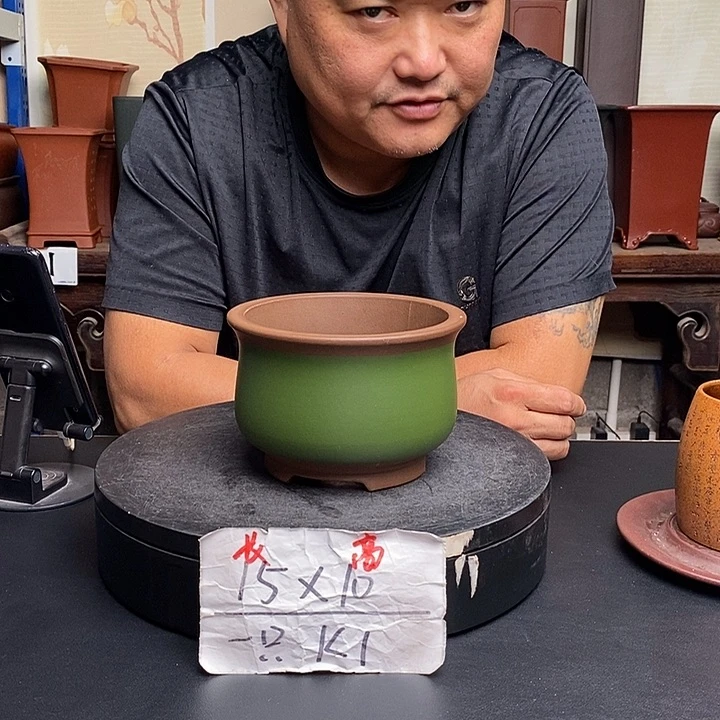 紫砂花盆货号一只KK1