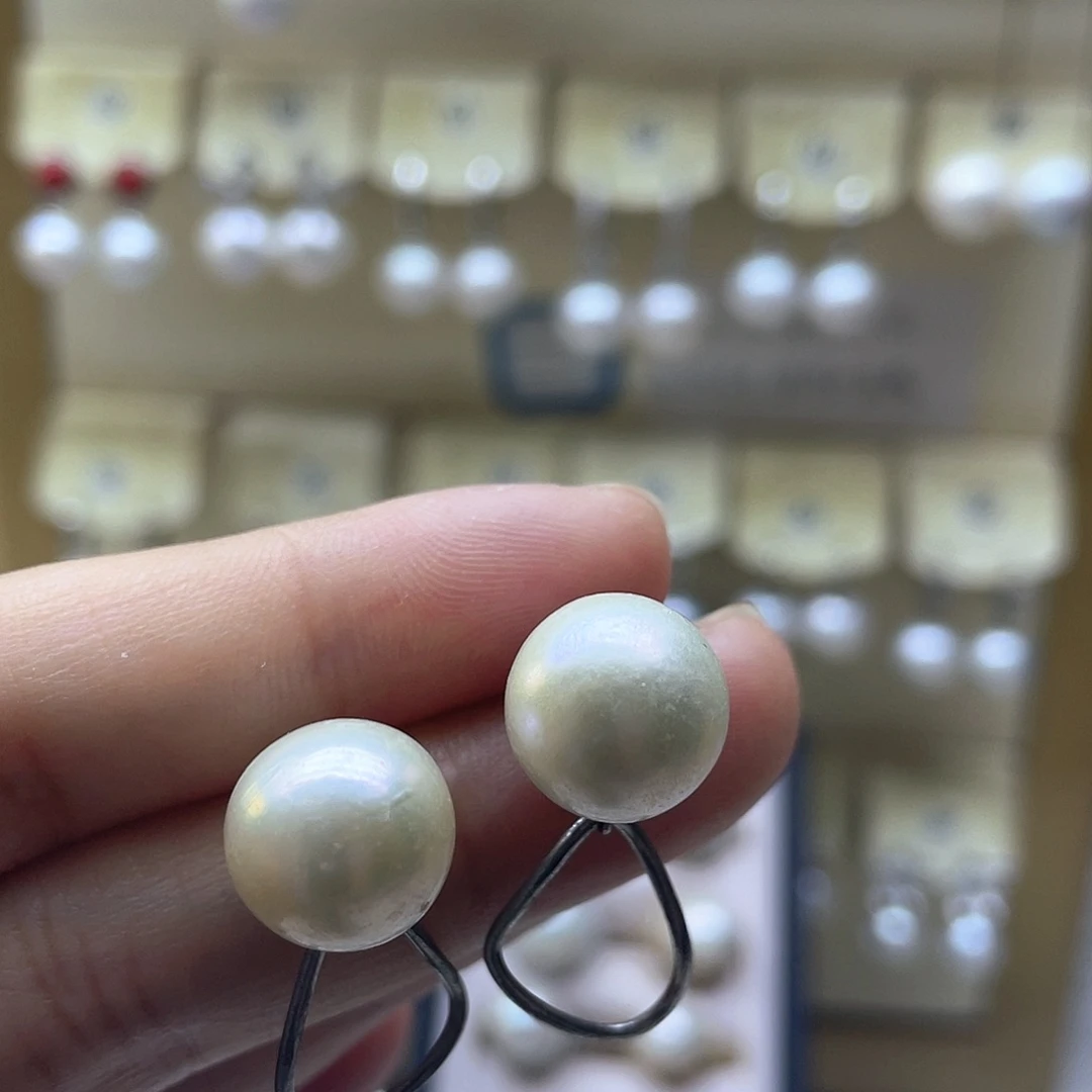 耳饰淡水珍珠银S925镶嵌