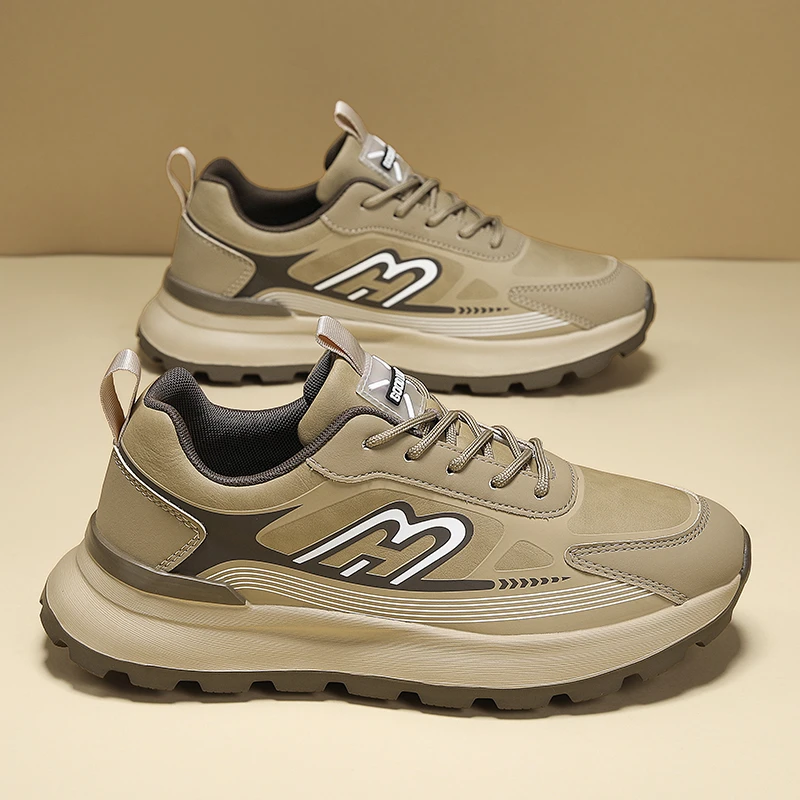 猛犸探陆男鞋2025新款透气网面时尚运动休闲男士软底防滑旅游鞋