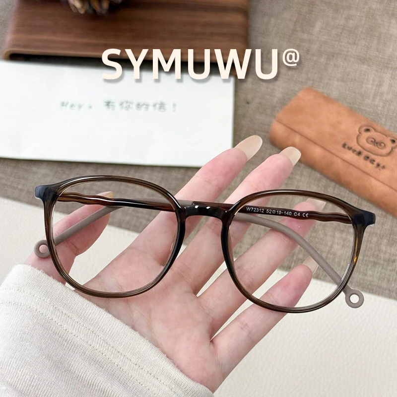 超轻韩版红茶奶冻显白可爱甜妹风近视眼镜女可配度数镜架防蓝光镜