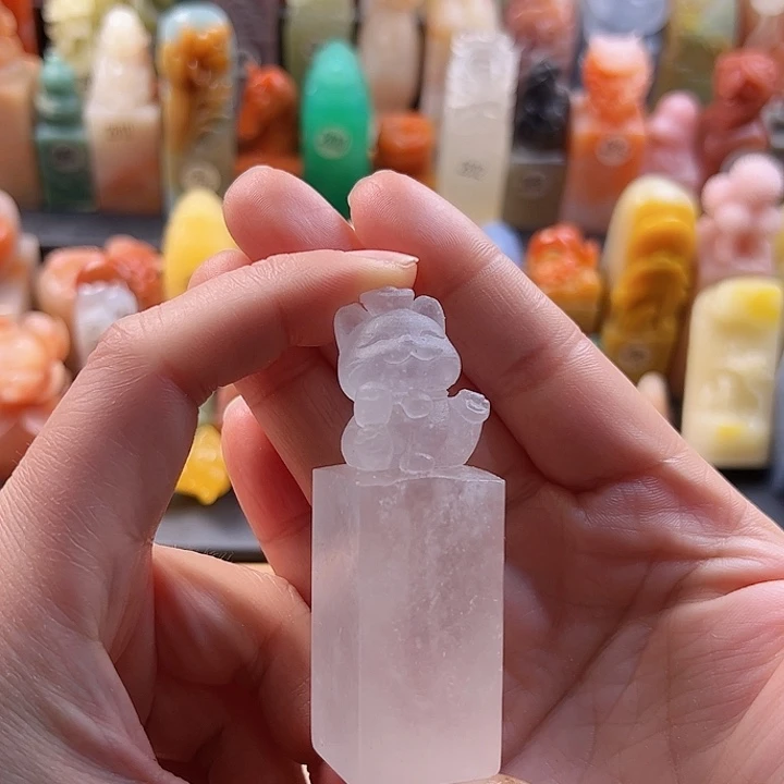 昌化石印石手工定制2.1厘米，猫咪，包刻字