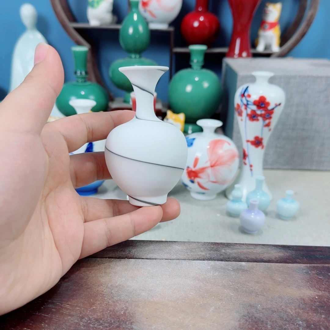 陶瓷手工小花器摆件