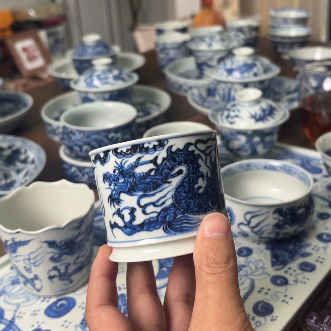 摆件陶景德镇手绘茶器微瑕