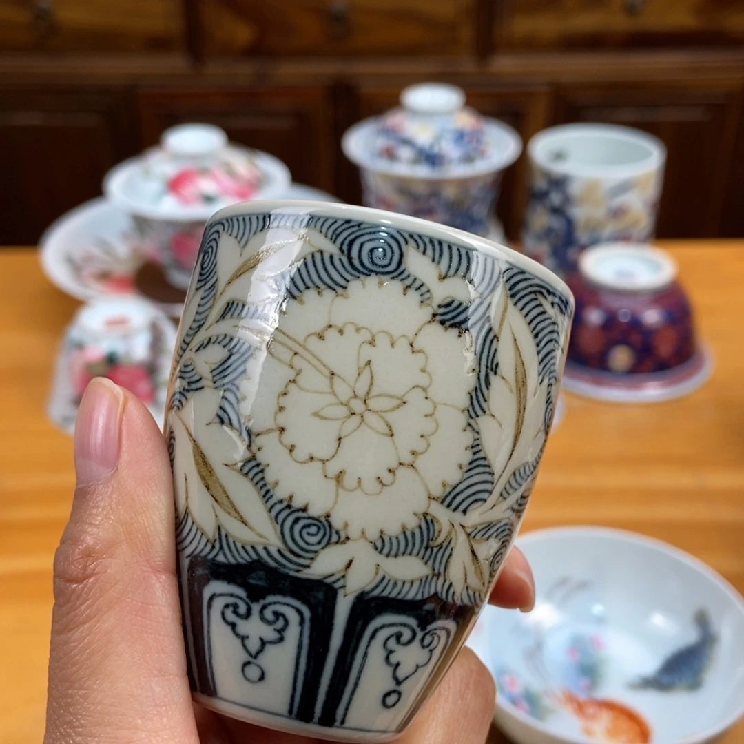 手绘现代茶具非古董