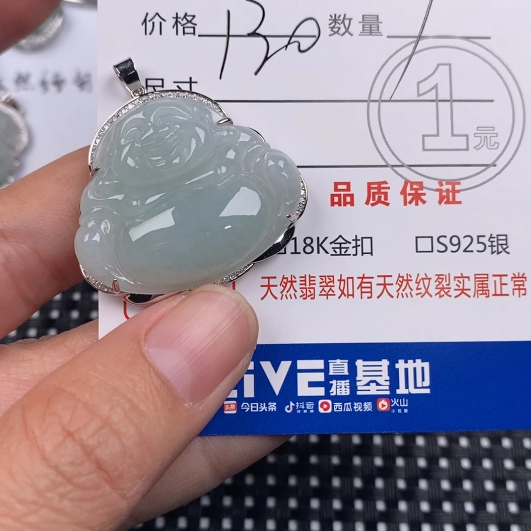 翡翠银S925镶嵌颈饰