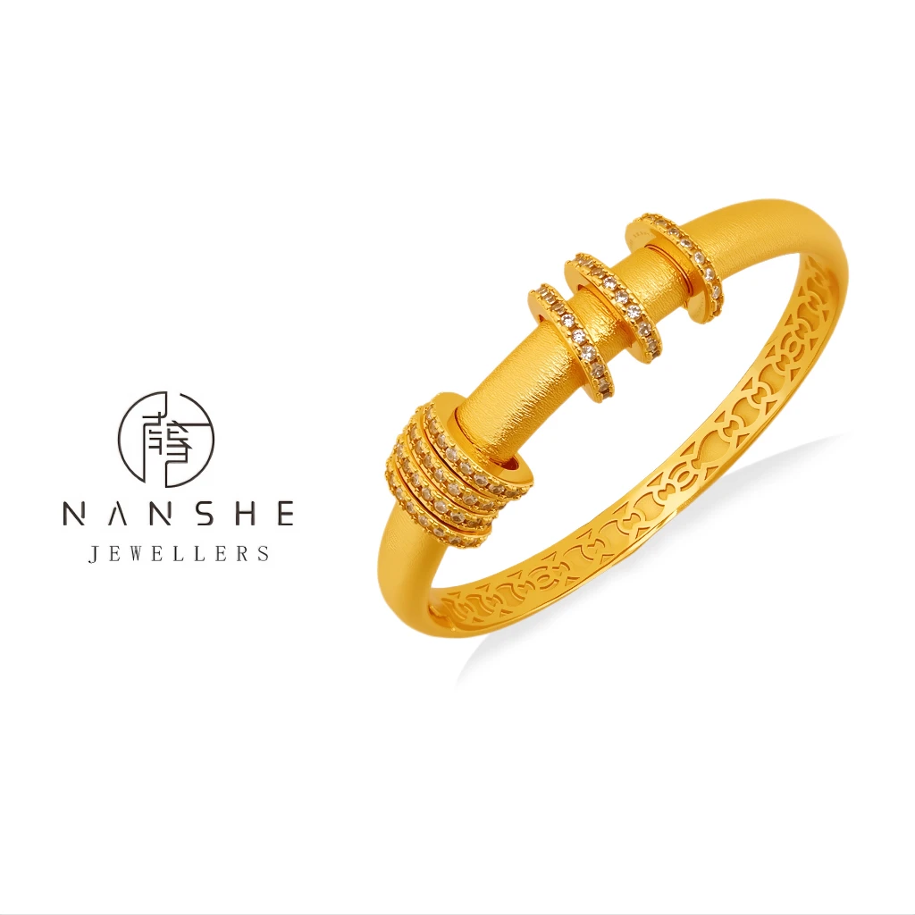 NANSHE/南奢 中古拉丝法式复古手镯L1103