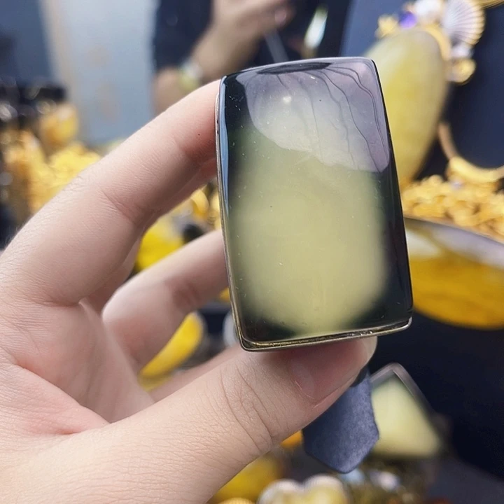 裸石琥珀银S925镶嵌
