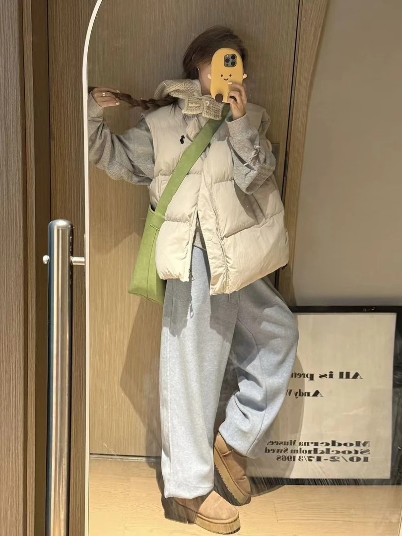 2025年冬季新款时尚韩版立领加厚马甲女休闲宽松坎肩外套（088-N）