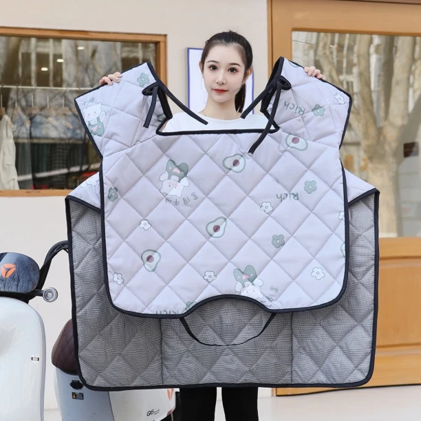 电动车挡风被四季通用电瓶摩托车防晒防水电车加宽挡风防风罩春秋