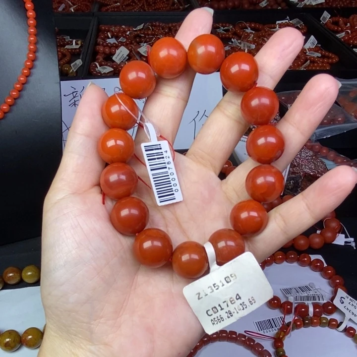 南红玛瑙未镶嵌手链15m