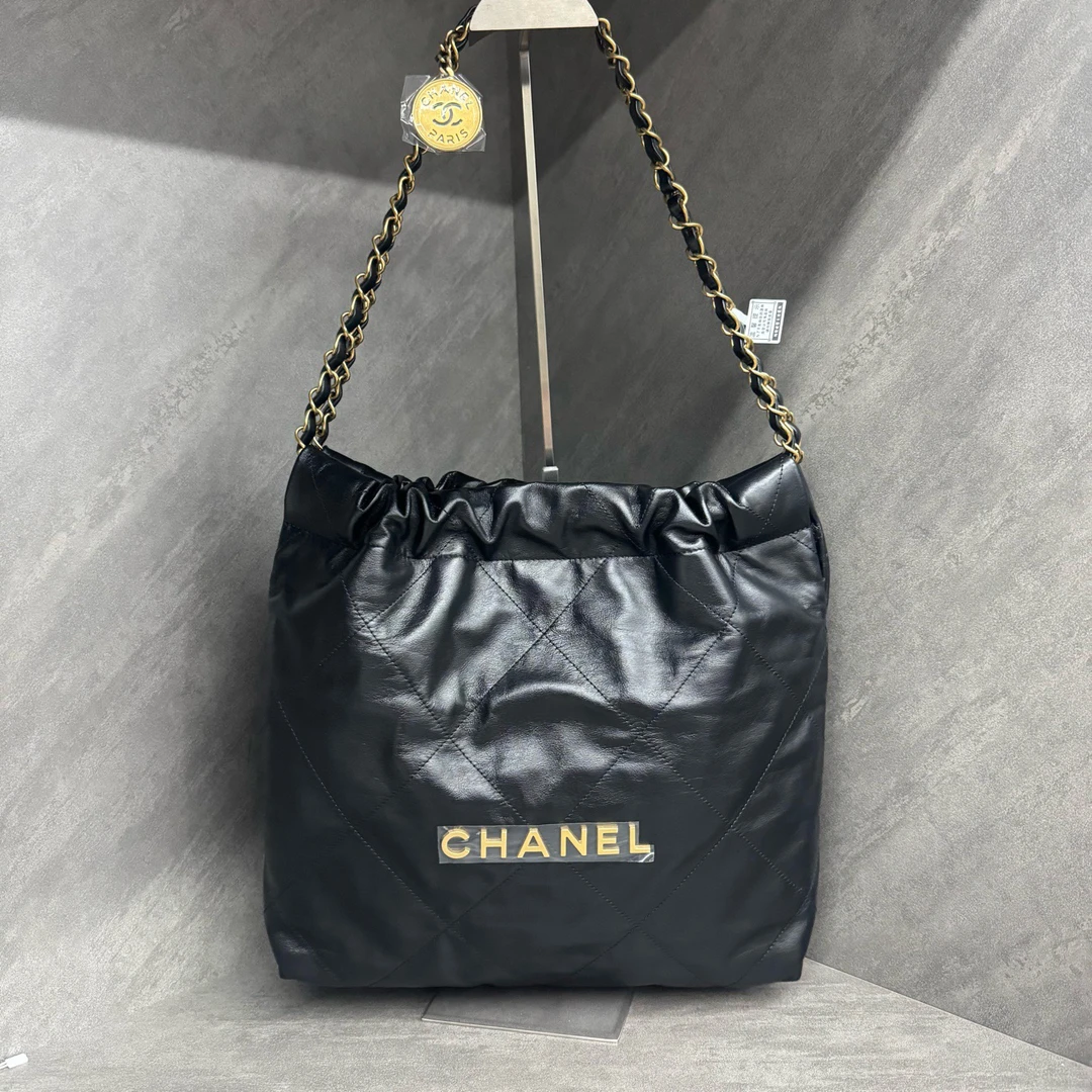 99新 Chanel/香奈儿 Chanel/香奈儿 黑金22bag 垃圾袋 24芯片