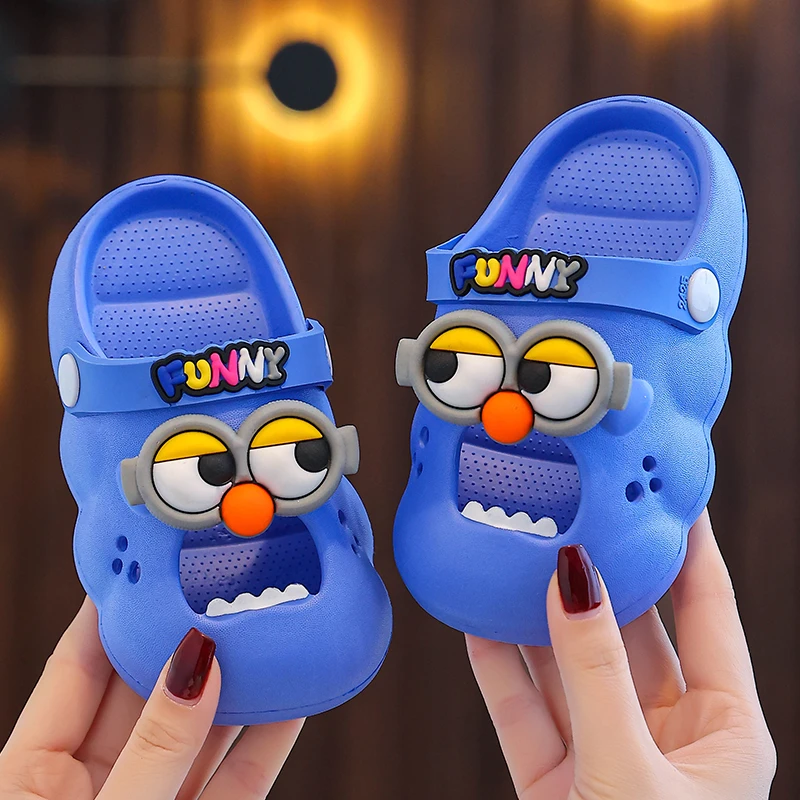 儿童洞洞鞋夏季宝宝拖鞋室内男童女童小孩洗澡防滑幼儿小童沙滩鞋
