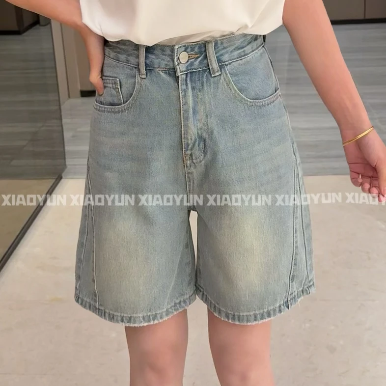 复古两色短裤 小允姐姐2025新款时尚气质高级复古两色短裤