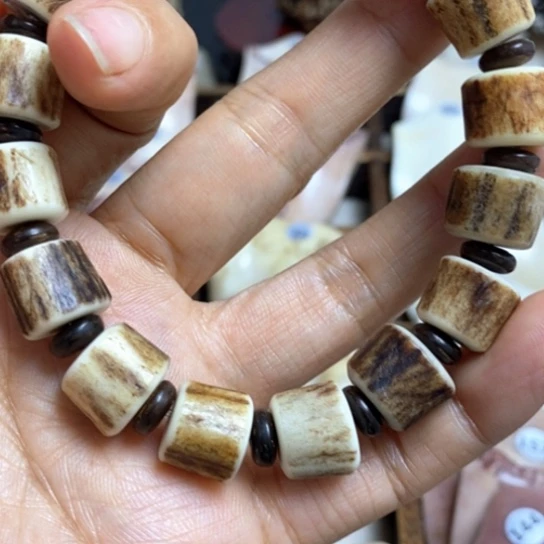 暖***阳鹿骨手串/手链养殖鹿鹿角手串