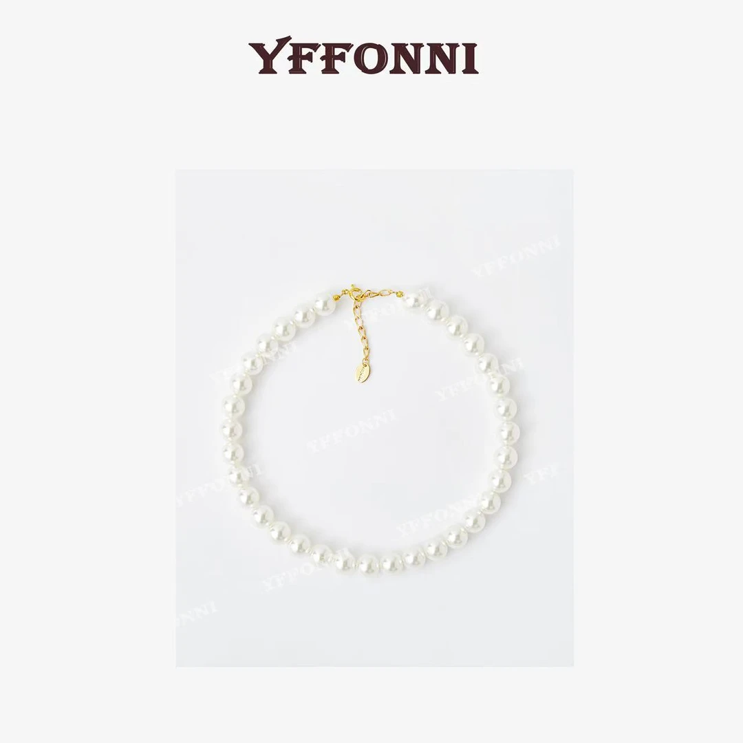非金属仿珍珠项链 【YFONI】菲菲Ins轻奢小众珠珠项链~